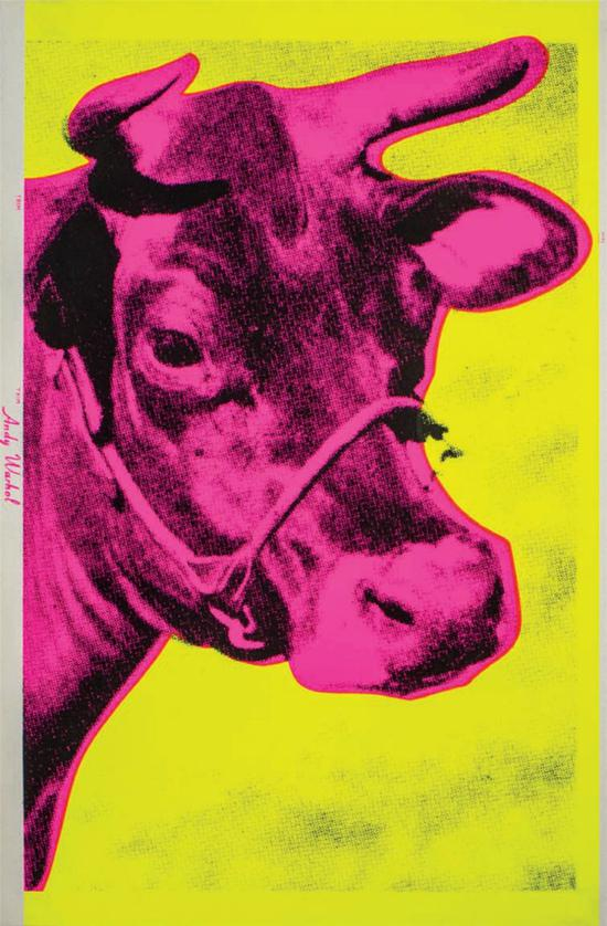 安迪•沃霍尔,奶牛,1966年,胶版印刷,115.6 x 75.6厘米© The Andy Warhol Foundation for the Visual Arts Inc。 by VEGAP 2021