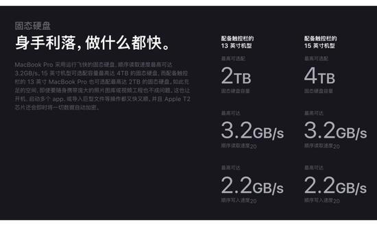 使用Intel第 8 代酷睿处理器的新款MacBook Pro