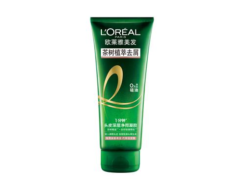 巴黎欧莱雅茶树植萃去屑1分钟头皮深层净彻凝胶