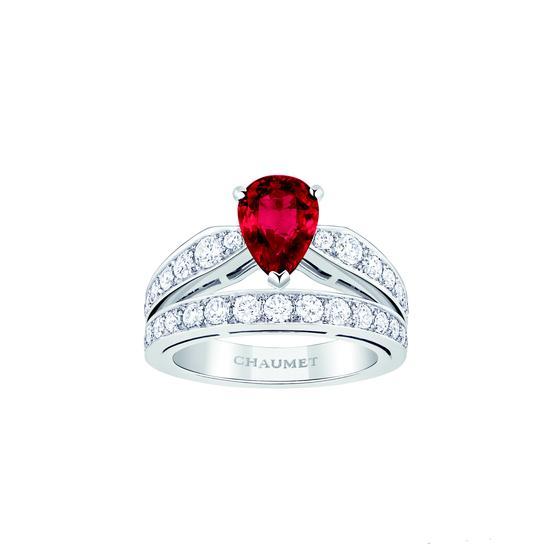 CHAUMET Joséphine 加冕-爱 朝露-晨曦红宝石钻戒
