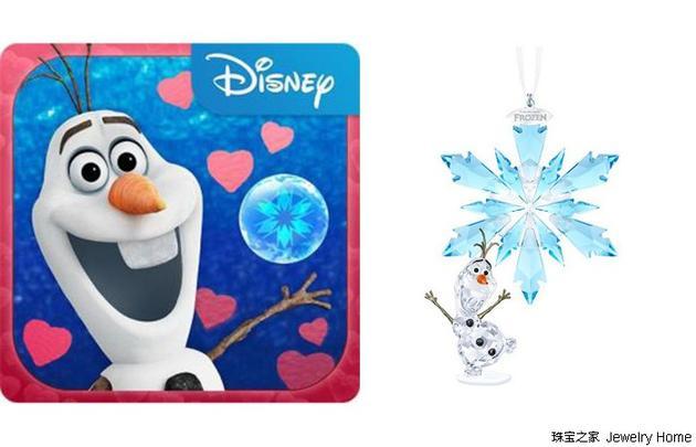 Swarovski施华洛世奇The Disney系列FROZEN套装,仿水晶