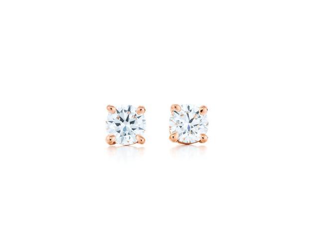 (相似款)Tiffany & Co。 蒂芙尼18K玫瑰金镶钻耳钉