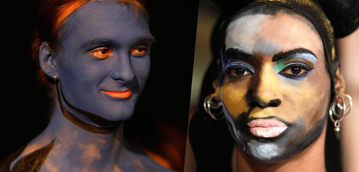 伦敦男装周模特变身阿凡达