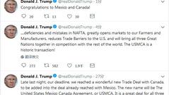 特朗普：恭喜加拿大和墨西哥 咱有了个极好的协议