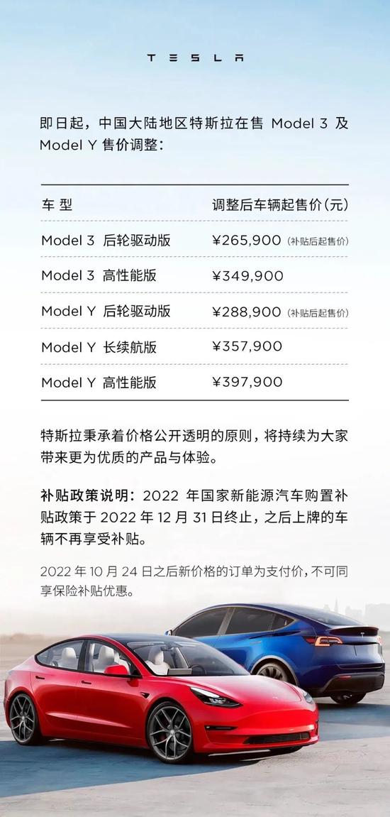 特斯拉大降价，最高3.7万元！网友：刚提车就血亏……