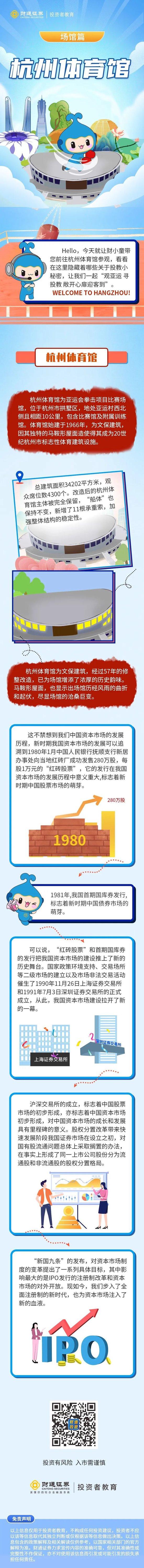 【金融宣传月】观亚运 寻投教丨杭州亚运会今日开幕！场馆篇之杭州体育馆，财小童带您了解！