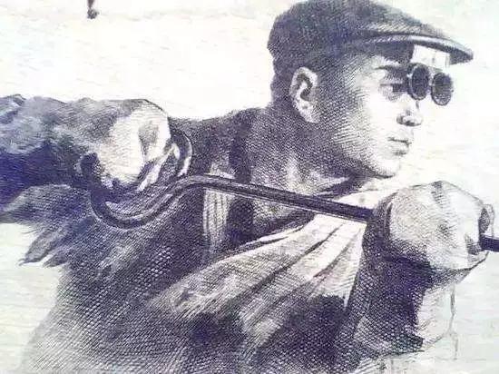 “炼钢工人”素描(图片来源互联网)