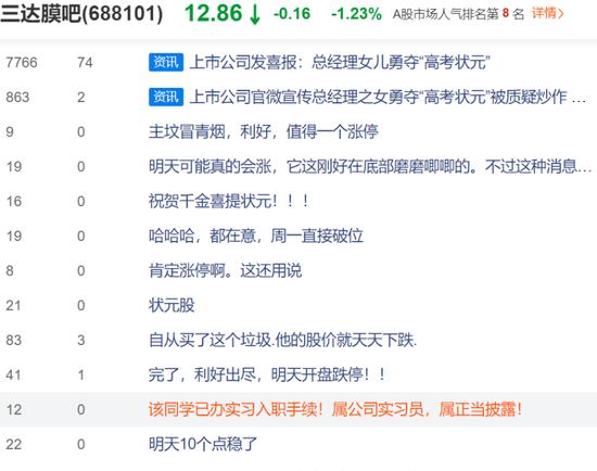 “高考状元股”来了？这家公司官微喜报总经理之女勇夺“状元”！越跌越买，医药基金不断被抄底，葛兰也出手