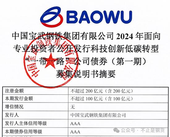 中国宝武拟发行百亿级债券，主要投向西芒杜铁矿项目，目前相关铁路及港口已完成总工程量约25%