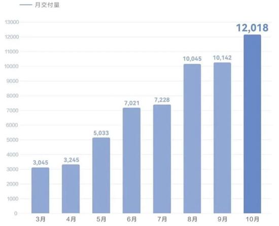 10月电动车销量排名：华为问界进前三！蔚小理不香了