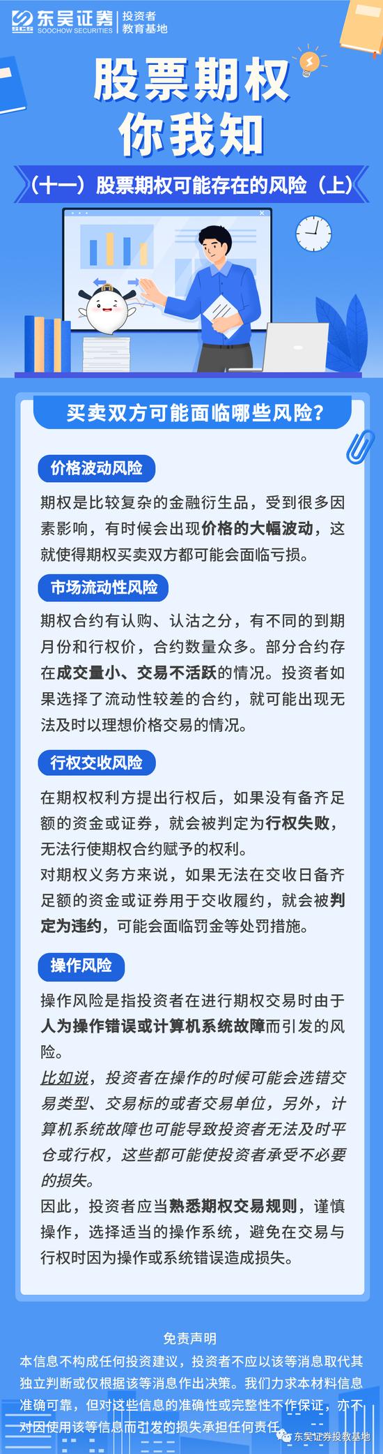 股票期权你我知|股票期权可能存在的风险