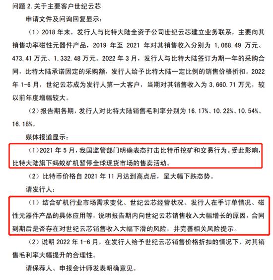 今年上半年第一大客户是比特大陆全资子公司，2021年社保缴费员工0人，广东美信创业板IPO