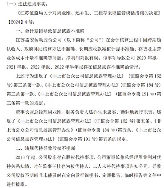 江苏盛安传动股份有限公司IPO终止审核！一个月前被江苏证监局采取行政监管措施