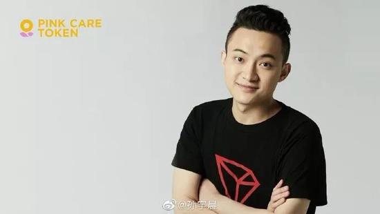 孙宇晨本人。图片来源:孙宇晨微博