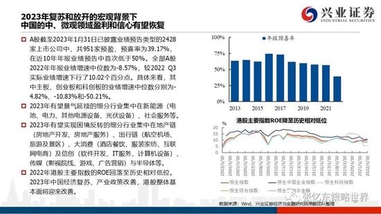 兴证张忆东2023年春季策略：乱中取胜，危中有机，港股估值洼地有望修复