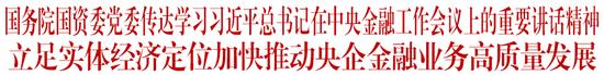 国务院国资委党委传达学习习近平总书记在中央金融工作会议上的重要讲话精神