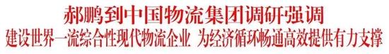 郝鹏到中国物流集团调研，强调全力保物流畅通、保经济循环