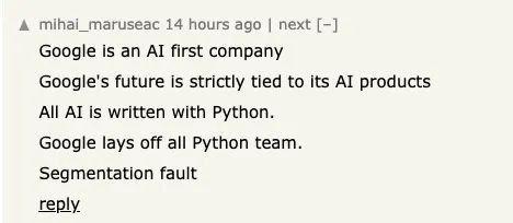谷歌裁掉整个Python团队！PyTorch 创始人急得直骂人：“WTF！核心语言团队无可替换”