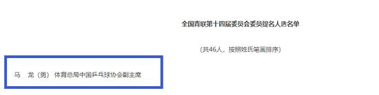 马龙当选为全国青联副主席,网友感叹:龙队从CCTV5到了CCTV1