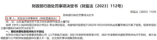 突发！2家会计事务所被罚，6家IPO企业“躺枪”