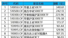 2018年年中指数基金规模统计:富国华安名次各下降1名