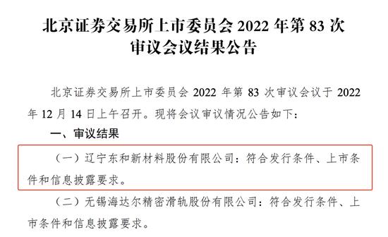 东和新材北交所过会：国家级专精特新“小巨人”企业 去年实现净利润超9000万元