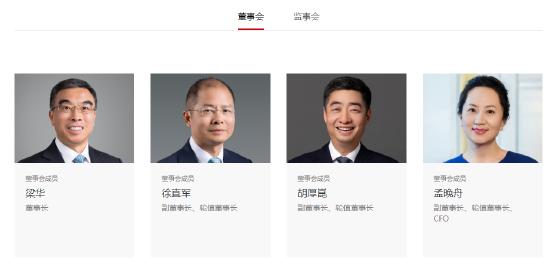 华为官网最新信息显示，华为CFO孟晚舟担任华为轮值董事长