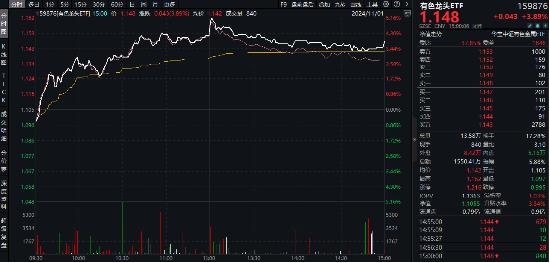 一则消息突然引爆，近150亿主力资金狂涌！有色龙头ETF（159876）逆市飙涨3.89%，中国稀土等6股涨停