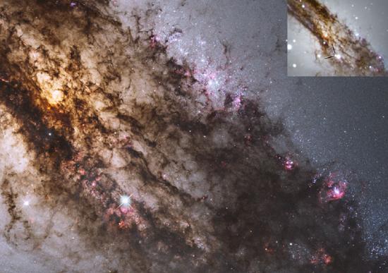 科学家研究的这颗超新星名为SN 2016adj,是在2016年首次被发现,位于半人马座A星系,距离地球1000万-1600万光年,他们利用5年半的时间,观察分析了这颗超新星周围逐渐消失的区域。