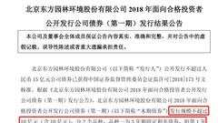 年净利21亿的东方园林 发债10亿只收到5000万