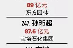 王健林财富缩水682.4亿元 福布斯富豪榜第4跌至第14