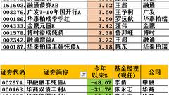 债基今年平均赚2.8% 中融、华商、海富通拖后腿巨亏