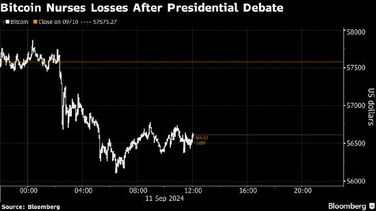 市场认定哈里斯在辩论中获胜 特朗普交易进一步降温