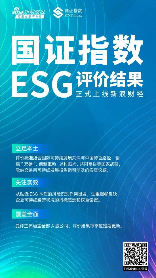 凝聚责任共识 共促可持续发展——国证ESG评价结果正式登录新浪财经