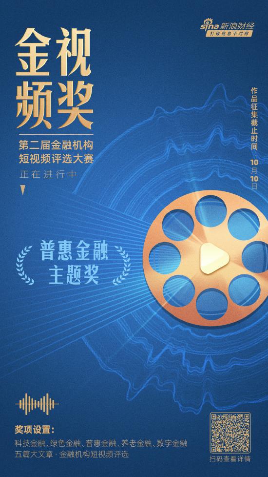 普惠金融主题奖等你来投稿！金视频奖·第二届金融机构短视频评选大赛正在火热进行中