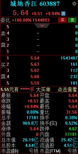 城地香江一字涨停 中标33亿算力大项目