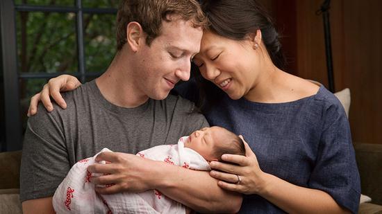 Facebook创办人扎克伯格与妻子开心迎接女儿诞生,更决定“捐身家”行善布施