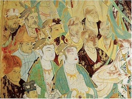 莫高窟第220窟的人物图,唐