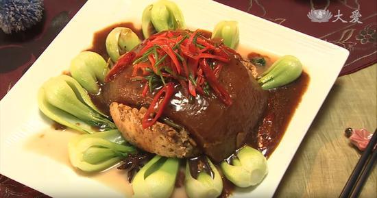 素食养生:红烧元宝(图)