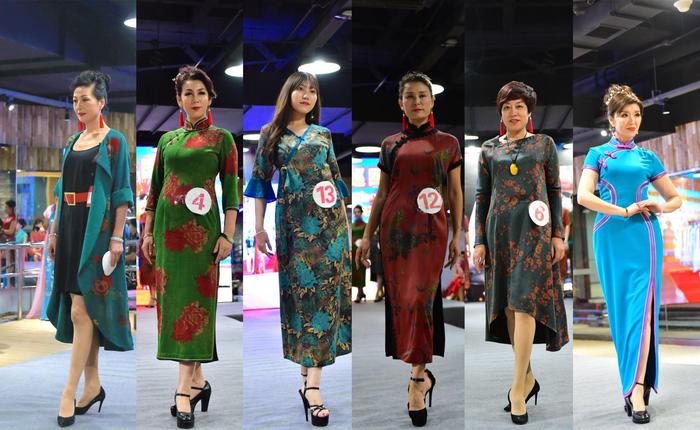旗袍模特国家队入选仪式在青岛举行，百名佳丽秀旗袍美韵