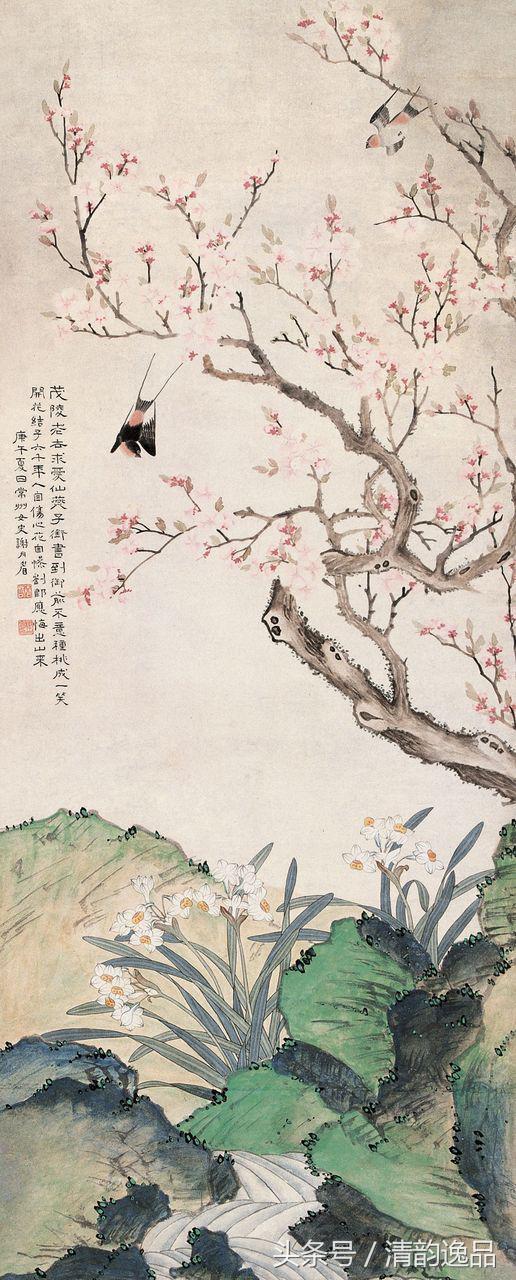 謝月眉   花鳥圖 谢月眉国画堪称民国“花鸟圣手” – 博物画