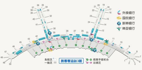 仁川国际机场内的兑换银行 仁川国际机场内的兑换银行