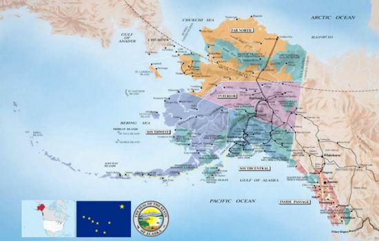 阿拉斯加地图 美国阿拉斯加州地图