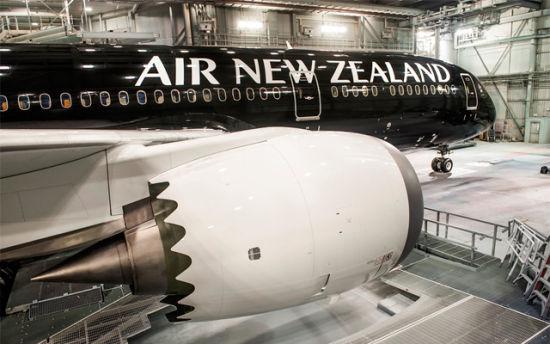 新西兰航空首架波音787-9飞机全黑涂装亮相西雅图 新西兰航空首架波音787-9飞机全黑涂装亮相西雅图