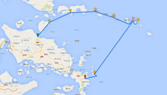 舟山集训径路图 舟山集训径路图