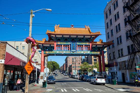 西雅图中国城地标性建筑—中华门 西雅图中国城地标性建筑—中华门