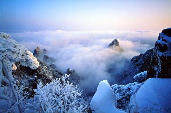 黄山冬季旅游 云海绝景 黄山冬季旅游 云海绝景