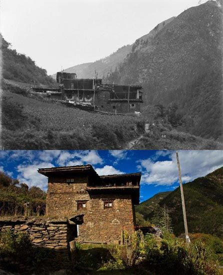 四郎措旧居 上部图片摄于1908.07.05 四郎措旧居 上部图片摄于1908.07.05