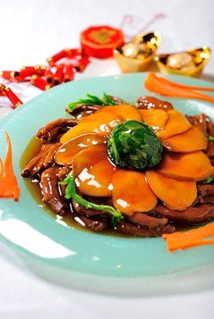 鲍片鹅掌豆苗(步步高升) 鲍片鹅掌豆苗(步步高升)