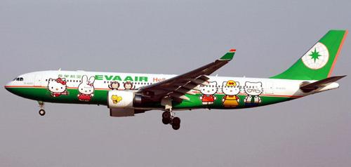 长荣航空公司的Hello Kitty彩绘飞机